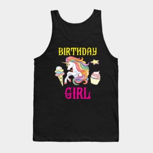 Birthday Girl Unicorn Lovers Gift Idea Tank Top